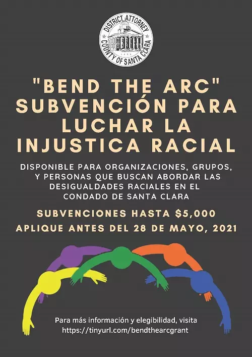 "Bend the Arc" flyer in Spanish